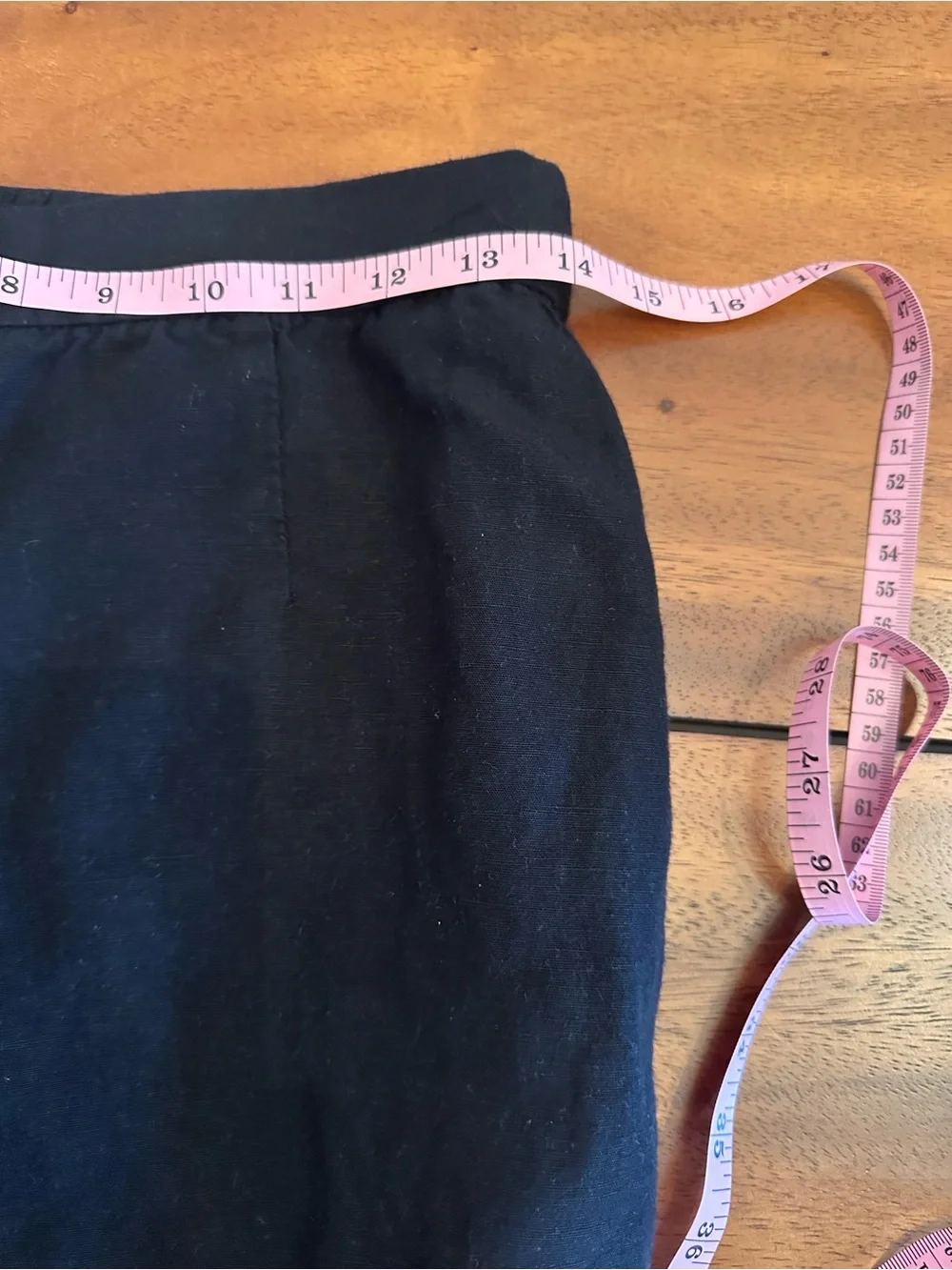 Black Women’s linen blend Straight-Leg Trouser Pants Size 8